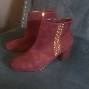 White House Black Market plum booties